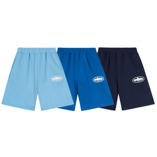 运动休闲宽松纯棉五分短裤 shorts美潮高街夏季 fog cotton corteiz