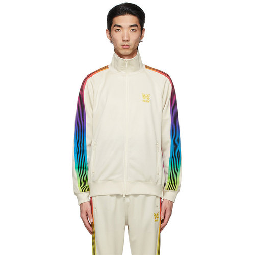 NEEDLES蝴蝶刺绣彩虹织带外套潮