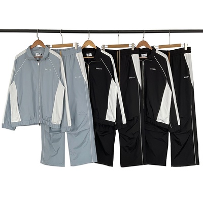 RHUDE美潮撞色刺绣梭织外套长裤