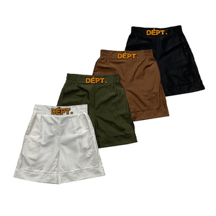 GALLERY DEPT美式高街潮牌夏季毛巾绣刺绣宽松梭织沙滩速干短裤男