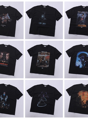 KITH T SHIRT美式高街潮牌夏季男女同款宽松重磅纯棉黑色短袖T恤
