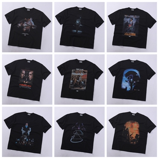 宽松重磅纯棉黑色短袖 SHIRT美式 男女同款 T恤 高街潮牌夏季 KITH