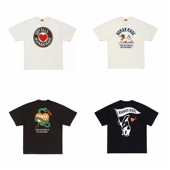 欧美日系潮牌卡通印花宽松竹节棉男女情侣短袖 26SS夏季 新款 T恤INS