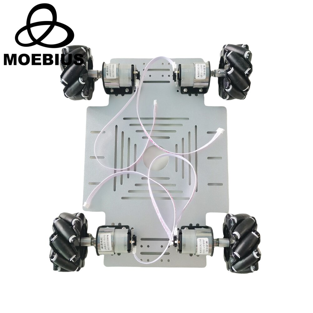 15KG载重麦克纳姆轮小车底盘全向轮机器人Arduino霍尔电机PID控制
