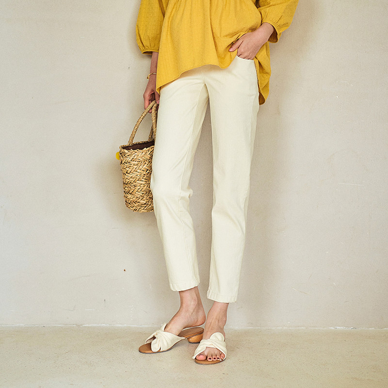 孕妇裤子夏季春夏薄款外穿宽松九分直筒休闲裤套装潮妈孕妇裤