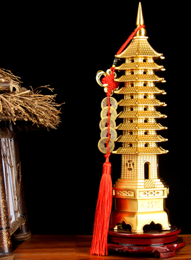 朴器  铜文昌塔摆件 十三层 九层摆放书桌 办公桌 工艺礼品摆件