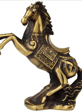 黑色马到成功摆件