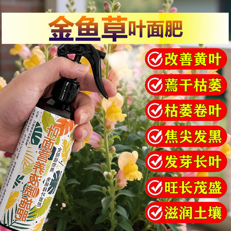 金鱼草专用肥料开花肥盆栽土壤复合营养液叶面肥氮磷钾水溶化肥料