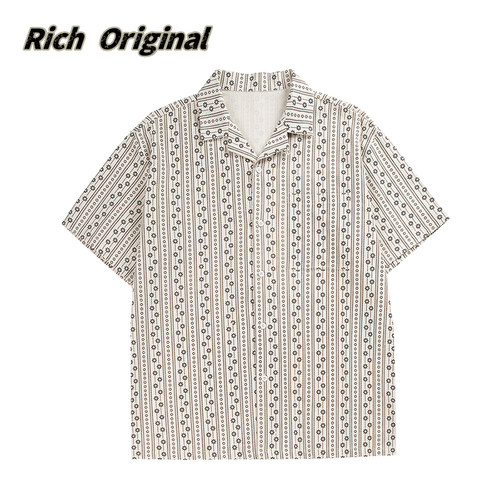 日系慵懒风衬衫男短袖夏美式复古