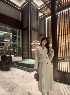 Sin boutique lp安缦大衣双面羊毛大衣女秋冬中长款毛呢气质外套