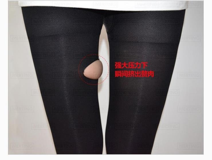 春夏薄款压力九分裤美尔挺680D腿瘦袜秋冬厚款塑形美腿袜子