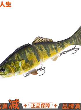 【渔阅人生】路亚多节鱼沉水型泳饵三节鱼金属连接假饵带响珠