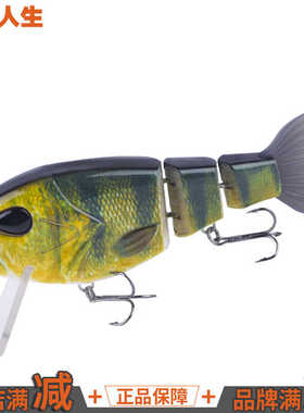 【渔阅人生】浮水软尾三节鱼路亚泳饵多节鱼仿生鲈鱼饵