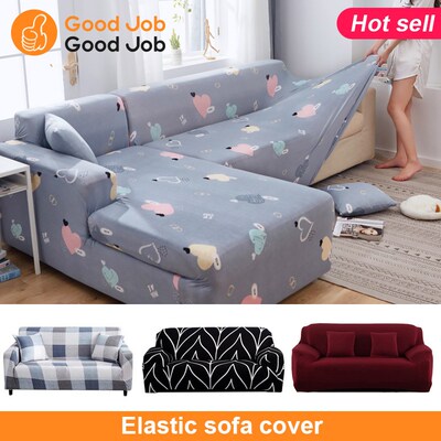 Stretch Slipcovers Sectional Elastic Stretch Sofa Cover for