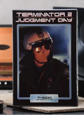 NECA 终结者2 T1000 液态金属人警察 骑警版7寸可动手办模型 玩具