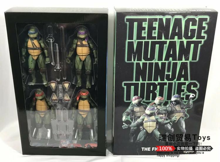 NECA 1990忍者神龟四款TMNT2018SDCC限定版7寸高可动人偶手办模型-封面