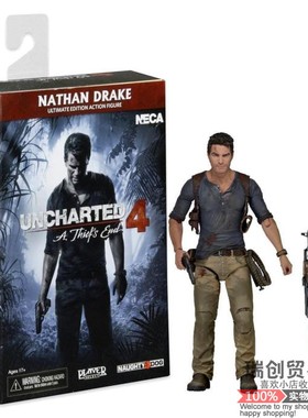 NECA 神秘海域 4盗贼末路 内森.德雷克可动人偶手办公仔模型