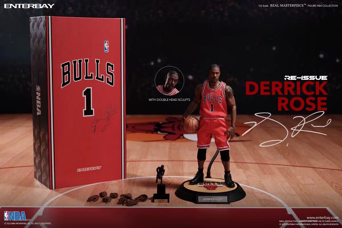 NBA篮球运动员 罗斯 1号红色衣服球星 1/6 红色球衣 可动 盒装手