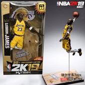 麦克法兰NBA 詹姆斯2K19珍藏版 篮球架科比模型人玩偶公仔模型手办