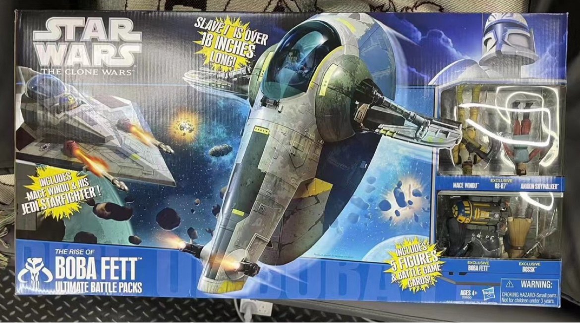 正版孩之宝StarWars星球大战波巴.费特的星际飞船 战斗机模型载具