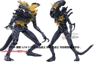 正版HIYA海雅1/18 3.75寸异形铁血战士 异形母后女皇手办可动模型