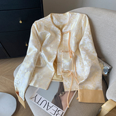 上衣 宋锦国风盘扣小香风外套女2024早春独特好看唐装 实拍 新中式