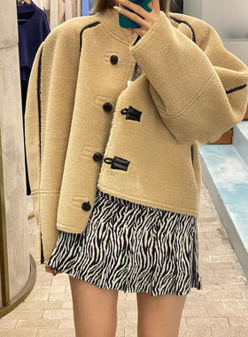 low classic25秋冬onnuk同款羊羔毛两面穿皮衣夹克复古短款外套潮