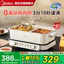 多功能电煮锅分控速沸电热锅新款 美 电火锅电锅家用鸳鸯锅分体式