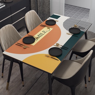 餐桌布防水防油免洗ins风高级感轻奢pvc长方形防烫软茶几垫子桌面