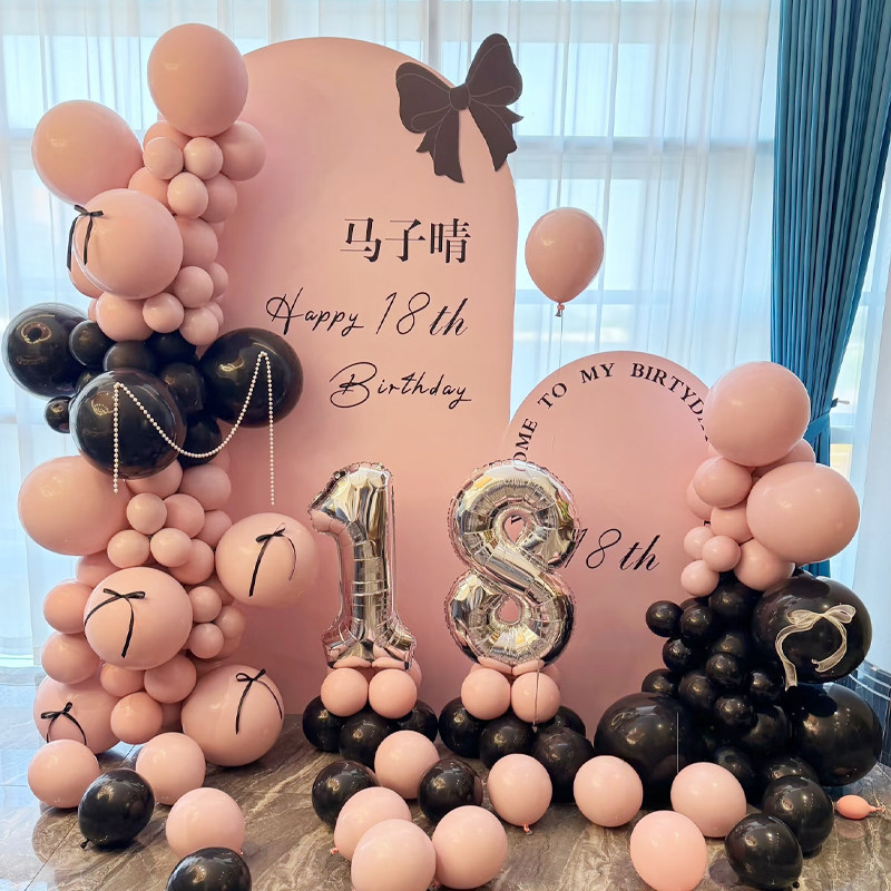18岁成人礼公主生日kt板粉色场景布置升学宴气球仪式感装饰背景,节庆用品/礼品,装扮布置套餐,淘宝优惠券,粉丝福利购,淘宝优惠卷