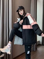 EVAk連帽棉服女2024冬季新款兩面穿棉衣學(xué)生派克服加厚冬摯愛(ài)之選