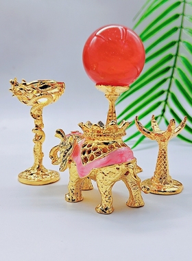 水晶球底座置物架家用金属工艺品