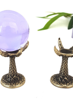 跨境新款金属龙爪水晶球支架底座摆件创意轻奢配件托盘装饰品