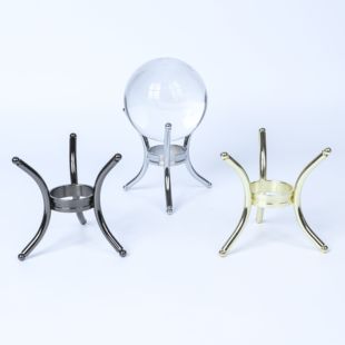 水晶球底座金属支架托架摆件工艺品展示架子圆形球形球体底座