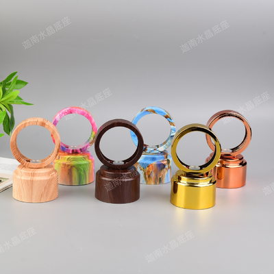 2025新款旋转水晶球小夜灯摆件3D内雕卡通图案儿童节礼物旋转灯座