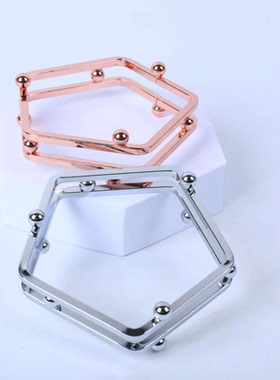 新款合金六边形双层展示架矿石水晶球奇石标本底座支架展览馆陈列