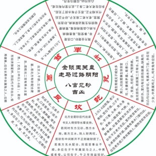 新款金锁玉关盘PVC材质走马过路阴阳八宫砂水二十四山砂水立向盘