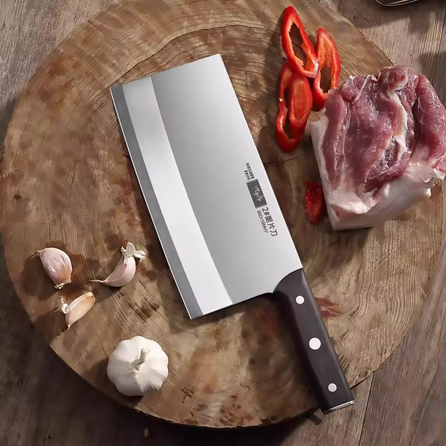 四夕郎厨片刀酒店厨师专用刀加宽切片刀厨房家用锋利切丝商用刀具