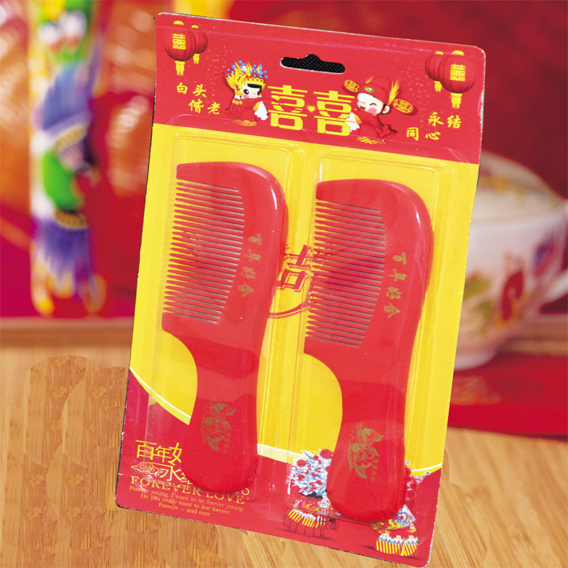 婚礼木梳红色桃心木质头梳结婚梳子嫁妆婚庆用品新娘陪嫁道具对梳|msdalam kategori bekalan perayaan/hadiah, Lain-lain bekalan Festival - dari Buy2taobao.com untuk memberikan perkhidmatan ejen Taobao profesional membeli