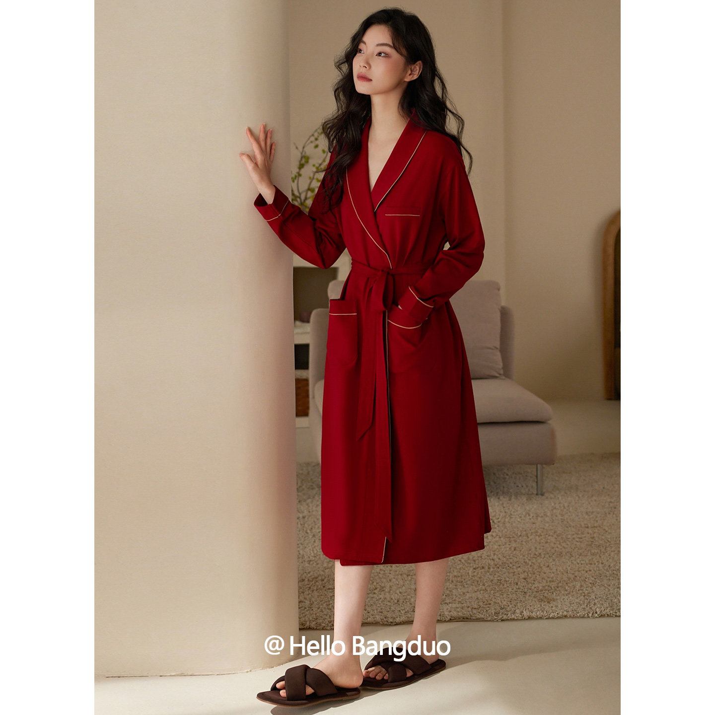 睡袍女士春秋款纯棉长袖浴袍睡衣红色本命年新婚结婚长款浴衣晨袍,女士内衣/男士内衣/家居服,睡袍/浴袍,淘宝优惠券,粉丝福利购,淘宝优惠卷