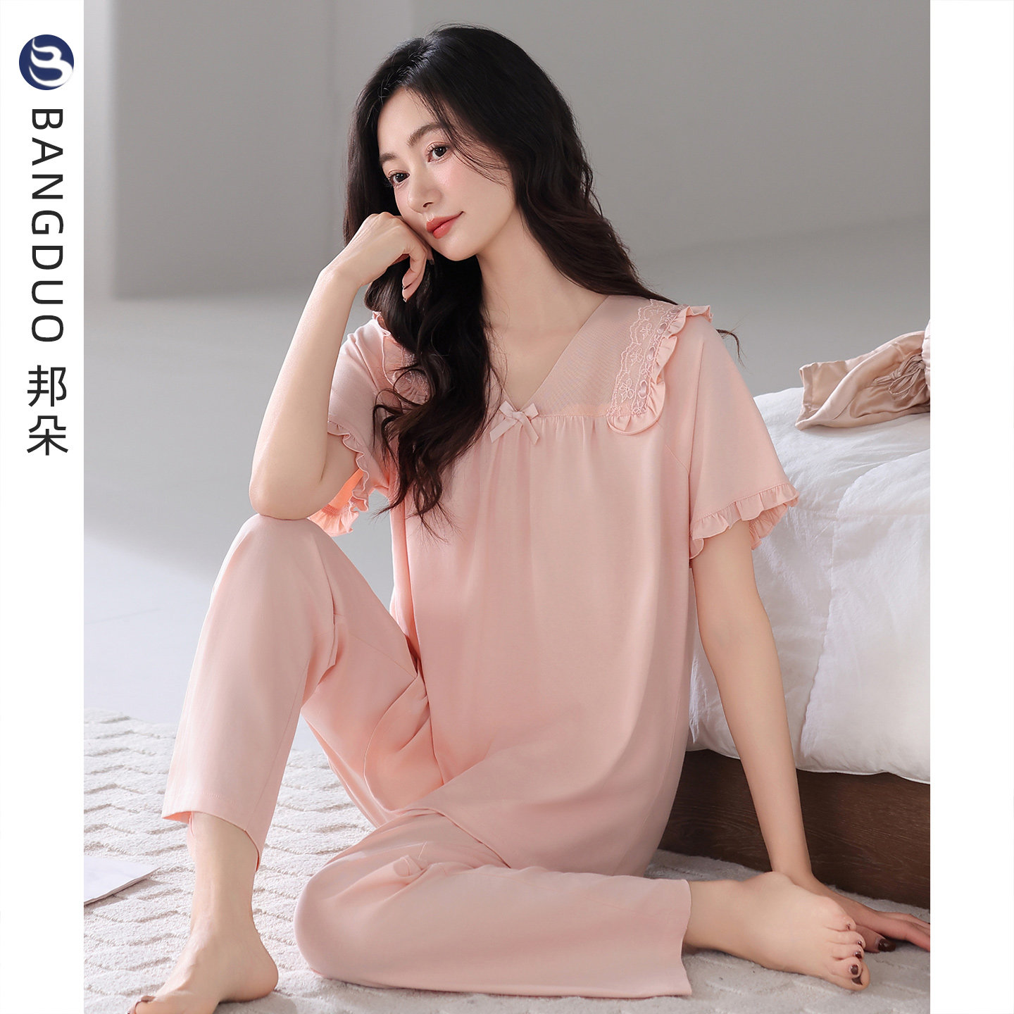 睡衣女夏季纯棉短袖长裤薄款夏天女款休闲中年妈妈夏款大码家居服,女士内衣/男士内衣/家居服,睡衣/家居服套装,淘宝优惠券,粉丝福利购,淘宝优惠卷