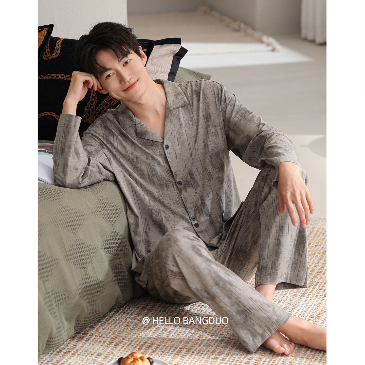 睡衣男士春秋款纯棉长袖家居服