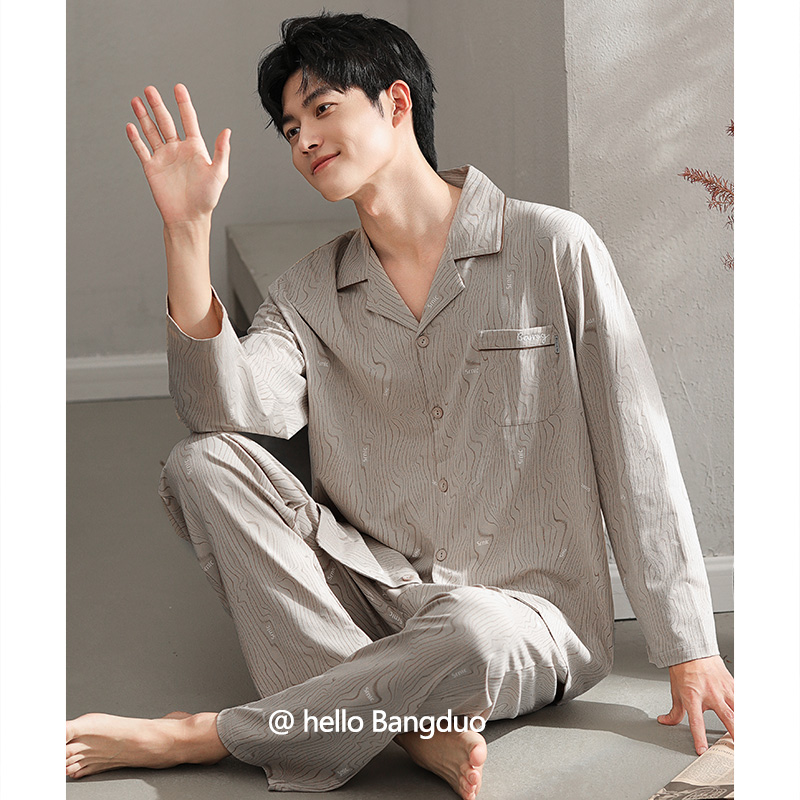 睡衣男士春秋款纯棉长袖家居服