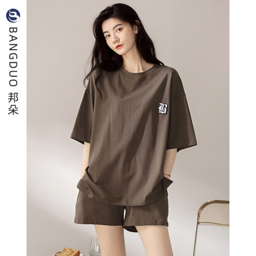 睡衣女士夏季纯棉短袖
