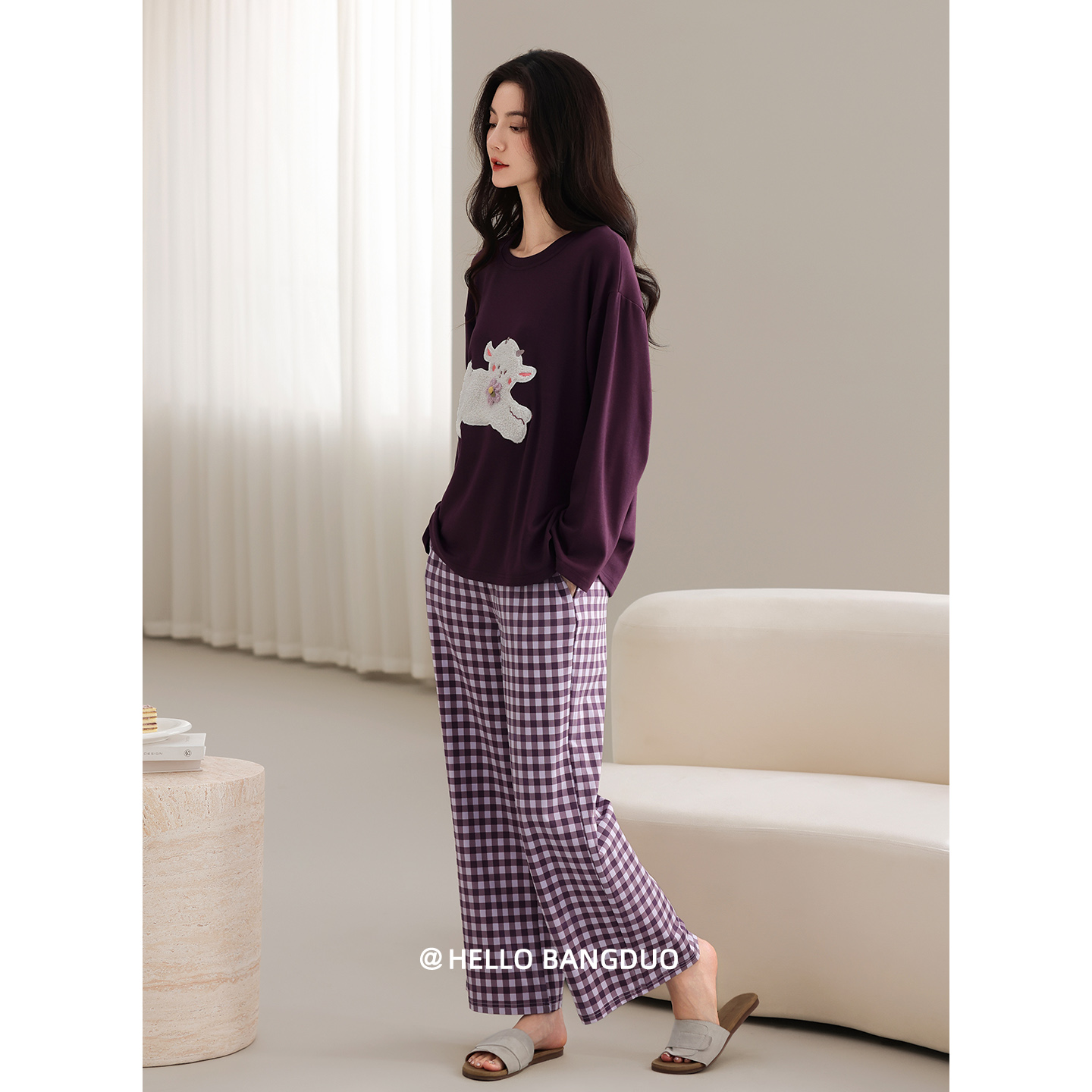 睡衣女士春秋款纯棉长袖家居服