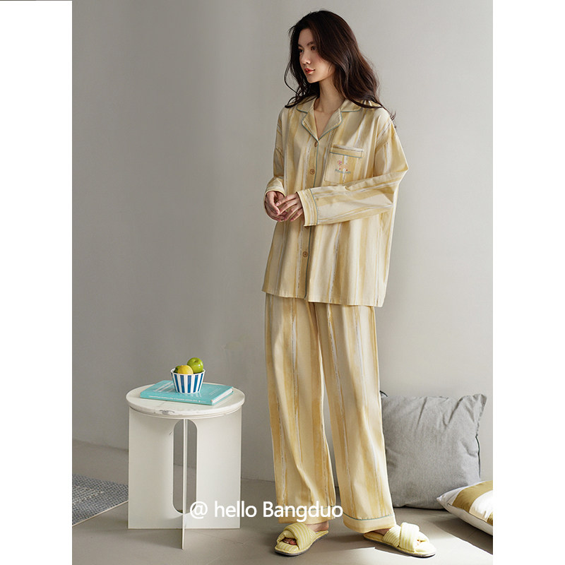 睡衣女士春秋款纯棉长袖秋季2025新款高级感可外穿大码休闲家居服,女士内衣/男士内衣/家居服,睡衣/家居服套装,淘宝优惠券,粉丝福利购,淘宝优惠卷