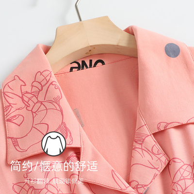 睡衣女士夏季纯棉短袖长裤2024年新款夏天薄款可爱夏款家居服套装