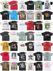 American Streetwear 26SS New Vintage Washed Print T-Shirt, 100% Cotton, Loose Fit Casual Tee for Summer Fashion