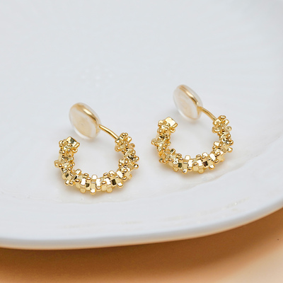 时尚潮流气质圆环耳夹无耳洞耳骨夹简约通勤百搭耳环高级感50747