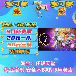 switch宝可梦朱紫定制排位PV64双打对战队伍规则J2025年9月新赛季